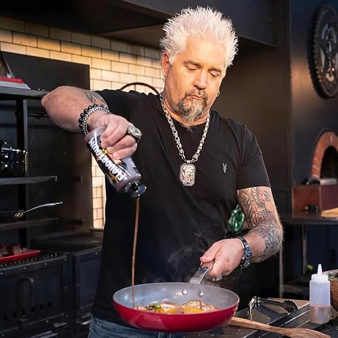 Guy Fieri's Flavortown 11-Piece Ceramic Cookware Set, Nonstick Pots and Pans for Cooking, Made without PFAS PTFE PFOA, Oven Safe, Dishwasher Safe, Easy to Clean Everyday Cookware, Red