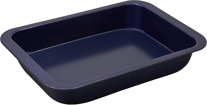Zyliss E980190 Non-Stick Oven Tray | 30cm x 20cm | Carbon Steel | Dark Blue | Baking Tin/Bakeware/Roasting | Dishwasher Safe | 5 Year Guarantee