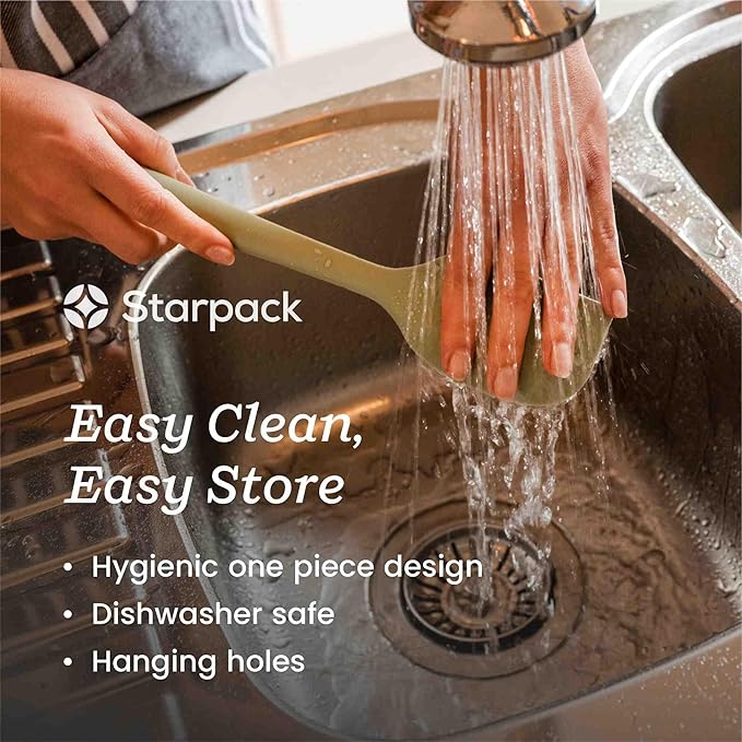 Starpack 'Mix it Up' Premium Silicone Cooking Spoons - Silicone Mixing Spoons for Baking Heat Resistant 600째F - Kitchen Spoons for Nonstick Cookware - Silicone Serving Spoons - Rubber Stirring Spoon