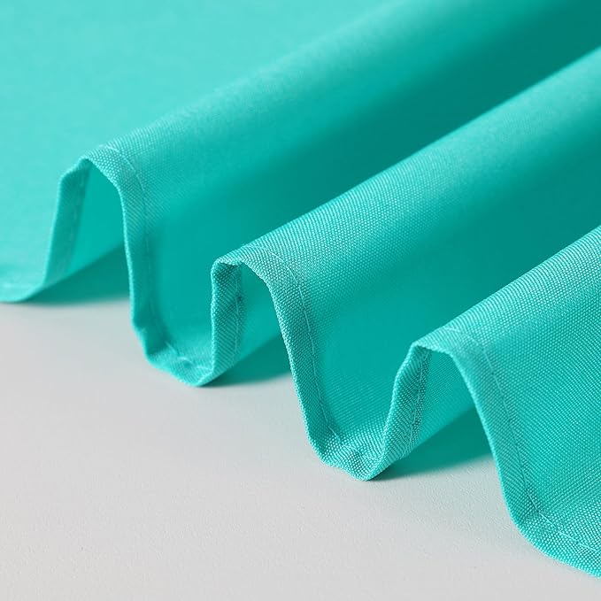 Cupuamon 60 inch Round Tablecloth Washable Polyester Table Cloth Decorative Table Cover for Wedding Party Dining Banquet（60 inch,Turquoise）