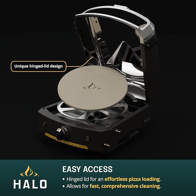 HALO Versa 16 Pizza Oven | 16??Rotating Stone, Patented Dual Burner System, 5-Minute Pizzas, Easy Clean | Propane Powered | HZ-1004-ANA