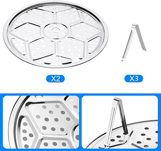 2 Pcs Pressure Canner Rack, 11-inch Pressure Cooker Rack, Stainless Steel Premium Canner Rack for Pressure Canner - Compatible with P-resto, All-American and More
