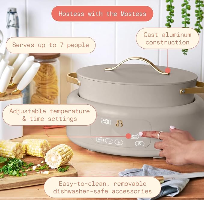 Beautiful 10-in-1 6 Qt Multi-Cooker with LED Digital Display ??Multi-Function Appliance for Rice, Steam, Slow Cook, Sear, Roast & Daily Meals, Nonstick Pot, Space-Saving Solution for Kitchen Cooking