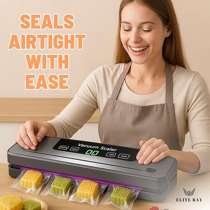Vacuum Sealer for Food Storage ??120W Power | 30cm Sealing Width | Compact ABS Design | 110V??40V Voltage | Includes 10 BPA-Free Vacuum Bags | For Sous Vide, Meal Prep Food Preservation