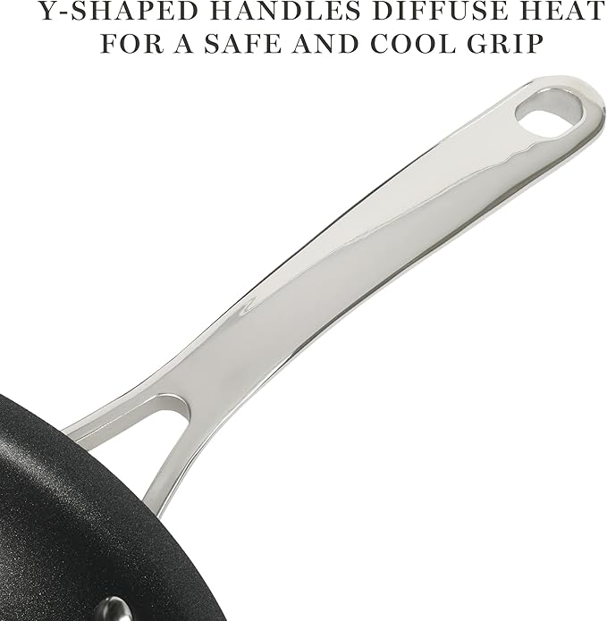 Martha Stewart Lockton 2 Piece 10" & 12" Heavy Gauge Aluminum Premium Nonstick Fry Pan Set - Martha Blue