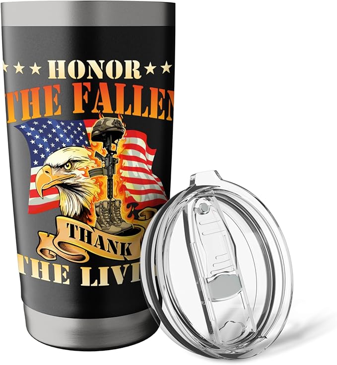 Honor The Fallen Thank The Living - Patriotic Memorial Day Stainless Steel Insulated Tumbler