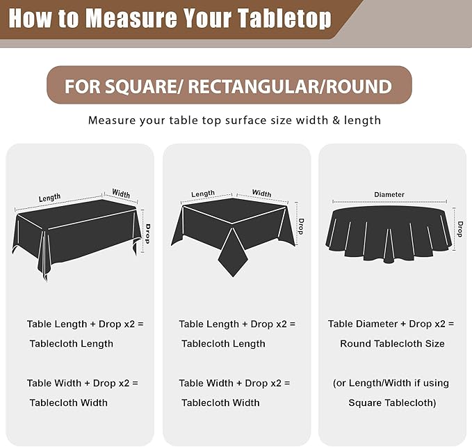 Fitable Ivory Rectangle Table Clothes, 6 Pack - 90 x 156 Inch - Reusable and Washable Tablecloths, Polyester Fabric Table Covers for Wedding, Party, Banquet, Formal Events