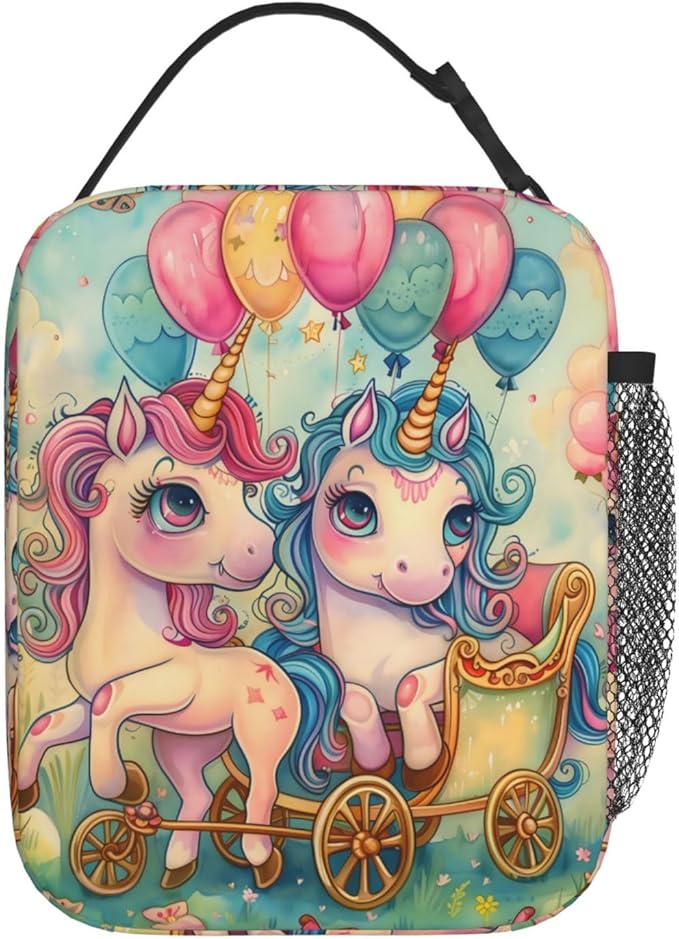 VANZEV Insulated Lunch Box for Women Men, Cute Unicorn Lunch Box Reusable Portable Lunch Bag Cooler Tote Waterproof Lunch Container for Office Picnic Work Travel