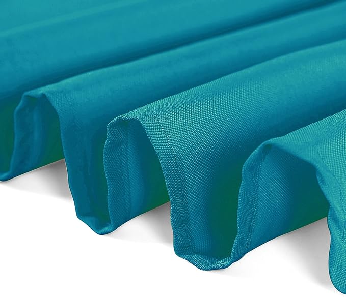 Cupuamon Rectangle Tablecloth 60x120 inch Washable Polyester Fabric Table Cloth for Wedding Party Dining Banquet Decoration（60x120, Caribbean Blue）