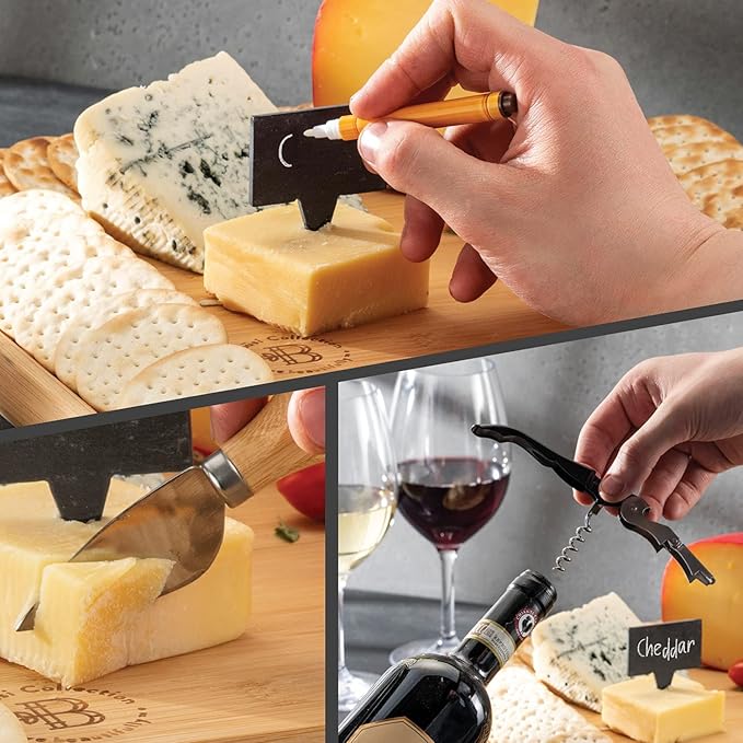 Charcuterie Board Gift Set - Bamboo Cheese Board and Knife Set - Housewarming Gifts for New Home, Wedding Gifts for Couples 2025, Bridal Shower Gifts, Birthday Gifts for Women