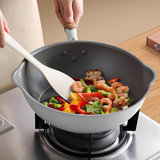 AOTHOD Silicone Cooking Utensils Set - 446째F Heat Resistant Silicone Kitchen Utensils,Spatula,Spoon, Kitchen Utensil Sets Gadgets Tools Set for Nonstick Cookware,Dishwasher Safe Bpa Free (Cream White)