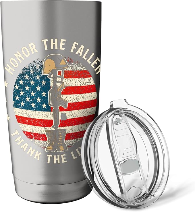 Honor The Fallen Thank The Living - Patriotic Memorial Day Stainless Steel Insulated Tumbler