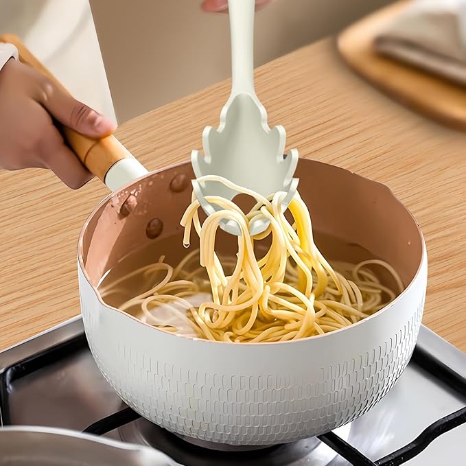 AOTHOD Silicone Cooking Utensils Set - 446째F Heat Resistant Silicone Kitchen Utensils,Spatula,Spoon, Kitchen Utensil Sets Gadgets Tools Set for Nonstick Cookware,Dishwasher Safe Bpa Free (Cream White)