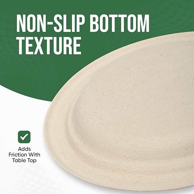 Paper Plates 6 Inches, 100 Pack Disposable Plates ??100% Compostable Plates, Water & Oil Proof Dessert Plates, Microwavable Small Paper Plates, Perfect Paper Plate For Party - Brown