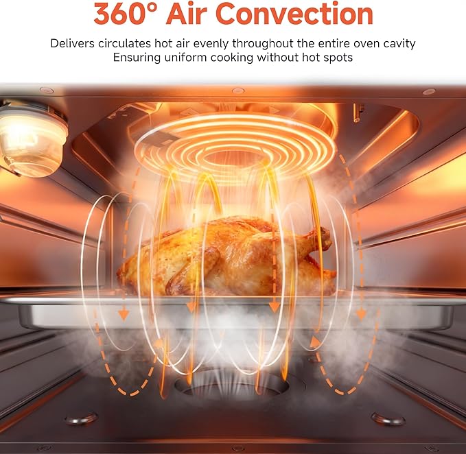 OUNIN Air Fryer Toaster Oven Combo ??11-in-1 Countertop Convection Steam Oven with Air Fryer, Steam, Dual Cook, Bake, Roast, Dehydrate, 90??30°F, Self-Cleaning, 16qt Capacity