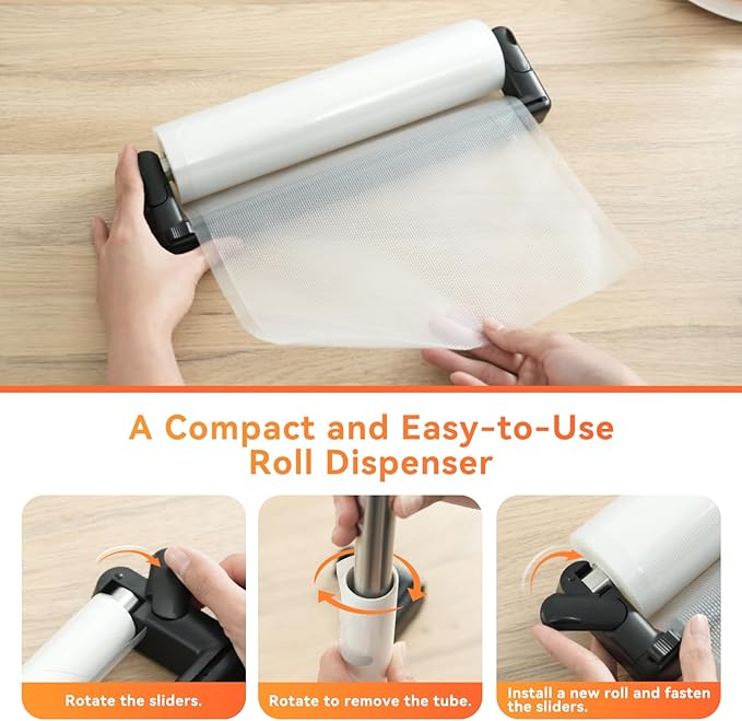 Wevac Family Pack Vacuum Sealer Bags Rolls with Dispenser ??6"x10" (50pcs), 8"x12" (70pcs), 8"x20' & 11"x20' Rolls, Heavy Duty, Leakproof, Ideal for Sous Vide, Meal Prep, Food Saver