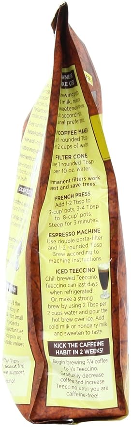 Teeccino Herbal Coffee, Mediterranean Vanilla Nut, Caffeine-Free, 11-Ounce Bags (Pack of 3)