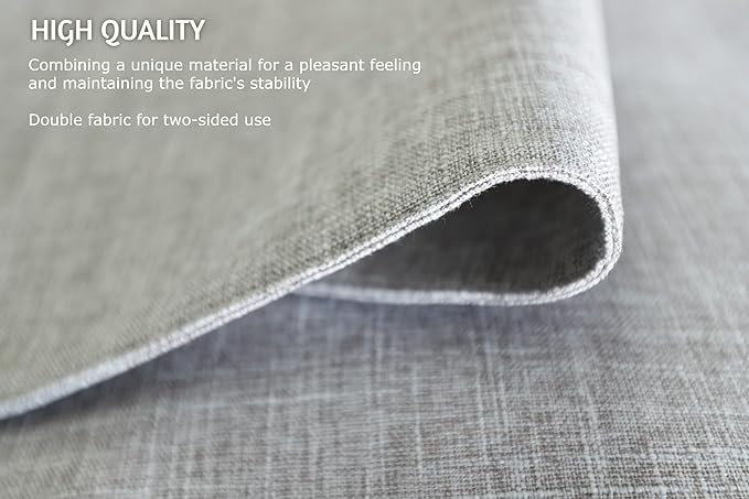 HOMEYNICE Placemat Set-Washable Place Mats for Parties, Elegant Table Mats for Kitchen Table, Set of 4 Dining Table Placemats, Heat-Resistant Cloth Placemats for Indoor and Outdoor,13x19-Gray