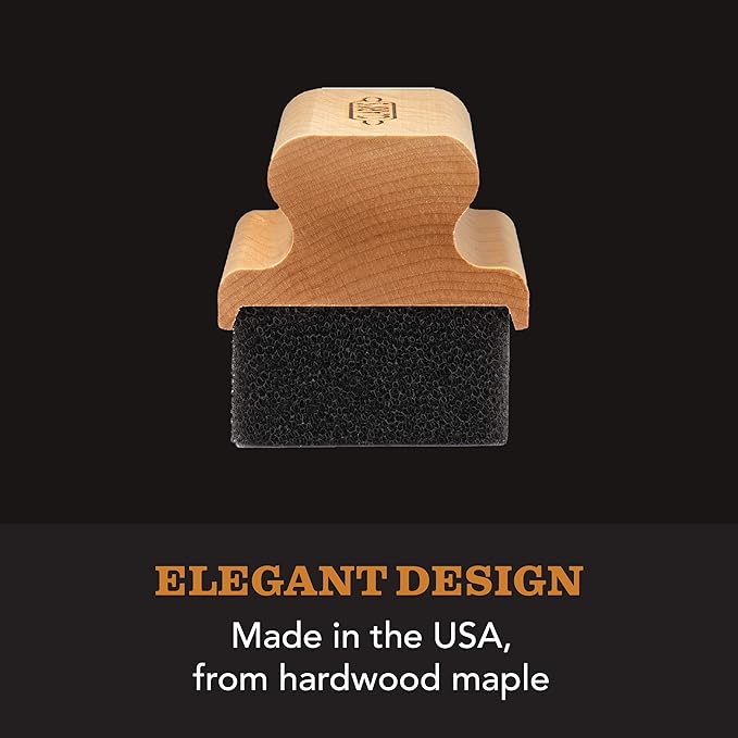 CLARK'S Cutting Board Oil & Wax Applicator - Elegant Design With Ergonomic Handle - Restores Beauty Of Your Butcher Block And Wood Surfaces - Smooth And Consistent Finish - Made From Hardwood Maple