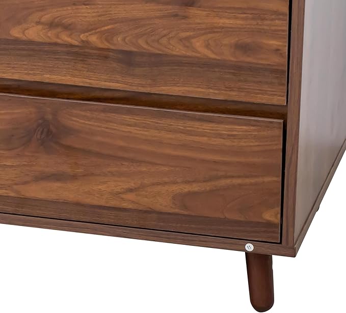 63" W Large Kitchen Hutch Cabinet, Freestanding Pantry Storage Cabinet with Hutch, 4 Doors 4 Drawers & Microwave Shelf, Buffet Sideboard Cupboard for Dining Room Kitchenette, Walnut