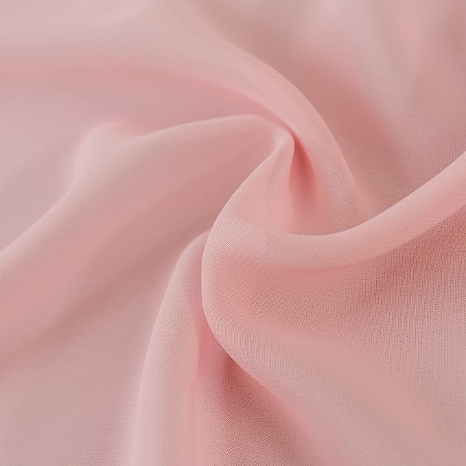 flohar 12Pack 9ft Chiffon Table Runner 14x108 Inch Sheer Romantic Table Runner for Wedding Birthday Party Bridal Shower Outdoor Decoration-Light Pink
