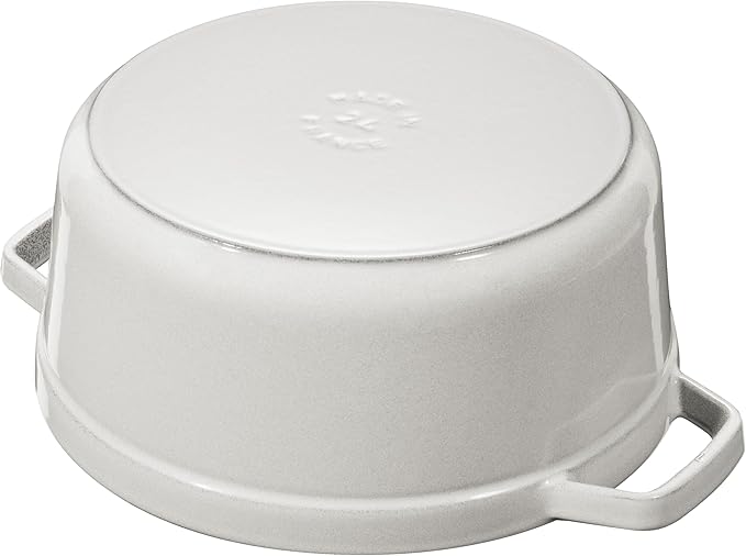 staub La Cocotte Round 40501-412 Pico Cocotte Round Campagne 9.4 inches (24 cm) Large, Both Handed Castings, Enameled Pot, Induction Compatible, Japanese Authentic Product with Serial Number