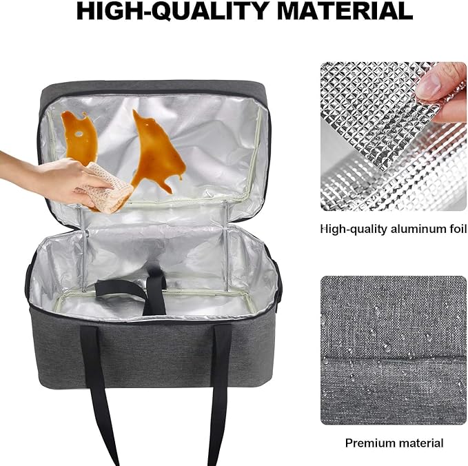 Carrying Bag for Ninja MC1010/MC1001 Foodi PossibleCooker Slow Cooker 8.5QT, 2 Layer Insulated Slow Cooker Travel Carrier Bag, Thick Padded for Protection, Accessories for Ninja Crockpot
