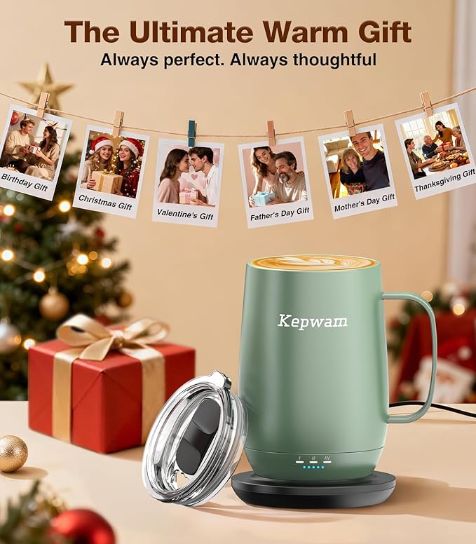 Heated Coffee Mug T2-Plus, 20oz Leading Large Capacity Self Heating Coffee Mug, Up to 8 Hrs Battery & Hot Up to 149?? Smart Coffee Mug for Women, Men