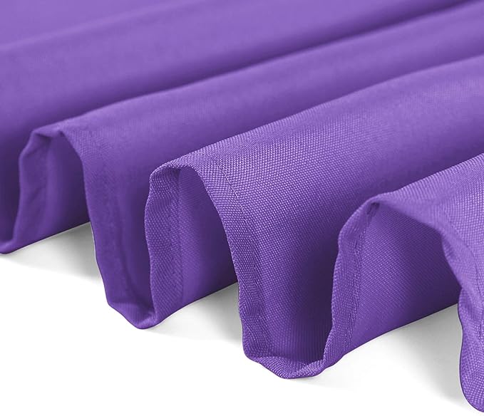 Cupuamon 90 inch Round Tablecloth Washable Polyester Table Cloth Decorative Table Cover for Wedding Party Dining Banquet（90 inch,Purple）