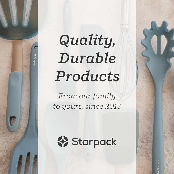 Starpack 'Winning Serve' XL Premium Silicone Serving Spoon (13.5") - Large Silicone Spoon for Cooking High Heat Resistant to 600째F - LFGB Grade Nonstick Mixing Spoons - Large Rubber Serving Spoons