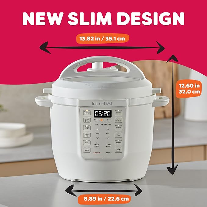 Instant Pot 6QT RIO 7-in-1 Multi-Cooker, Pressure Cooker, Slow cook, Sauté, Steam, Rice Maker, Yogurt, & Warmer, Sea Salt, 6 Quarts