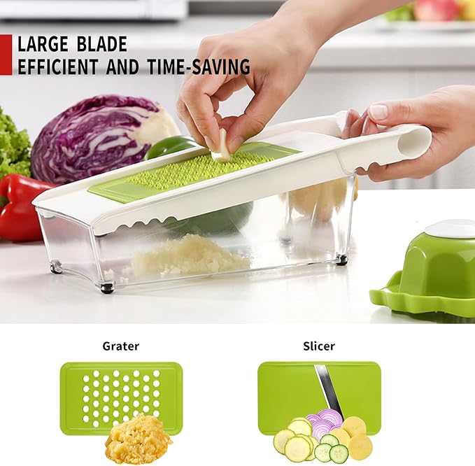 ADODU Graters For Kitchen, Cheese Grater with Container, Mandoline Slicer For Kitchen, Vegetable Grater, Carrot Shredder, Julienne Slicer and Peeler, Potato Slicer