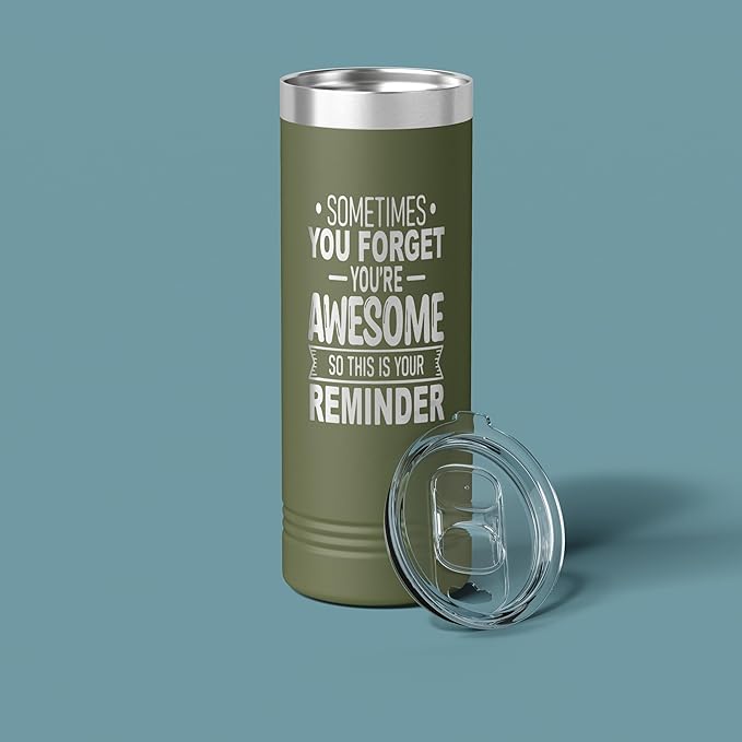 Spotted Dog Company Inspirational Tumbler, Inspirational Gifts for Men Dad Father Wife Sister Women, Birthday For Him Her, You?셱e Awesome Tumbler, Teacher Coworker Gifts 22oz Olive