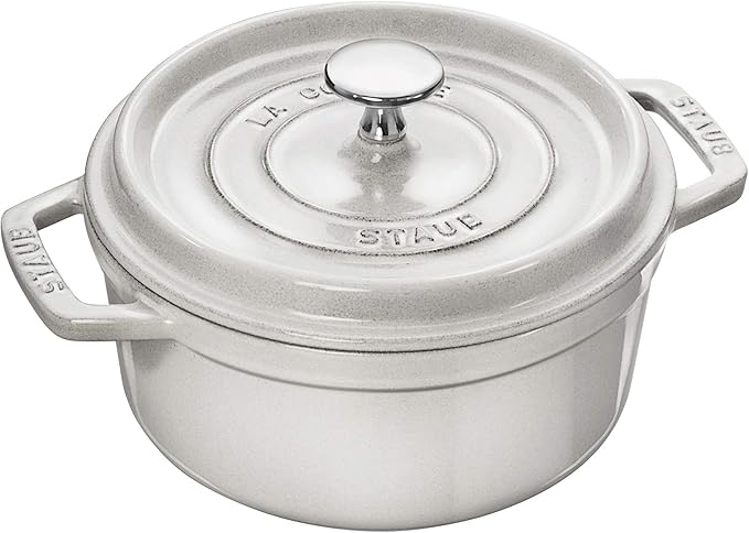 staub La Cocotte Round 40501-409 Pico Cocotte Round Campagne 7.1 inches (18 cm) Both Hands, Enameled Pot, Induction Compatible with Serial Numbers