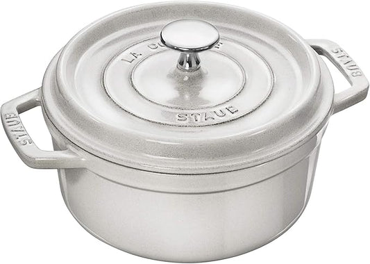 staub La Cocotte Round 40501-409 Pico Cocotte Round Campagne 7.1 inches (18 cm) Both Hands, Enameled Pot, Induction Compatible with Serial Numbers
