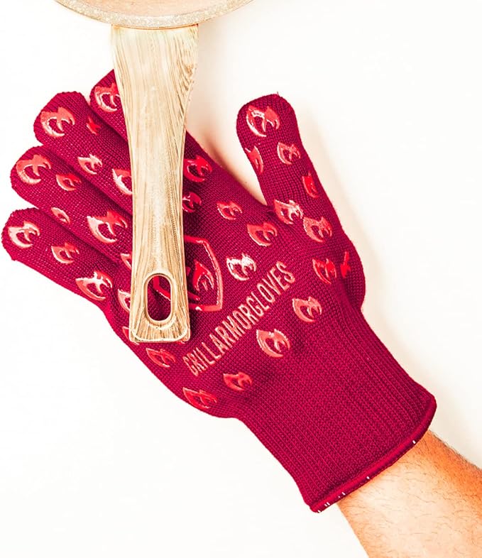 Grill Armor Oven Gloves ??932째F Heat, Fire & Cut Resistant Mitts for BBQ, Grill, Cooking, Grilling, Baking, Smoker & Fire Pit