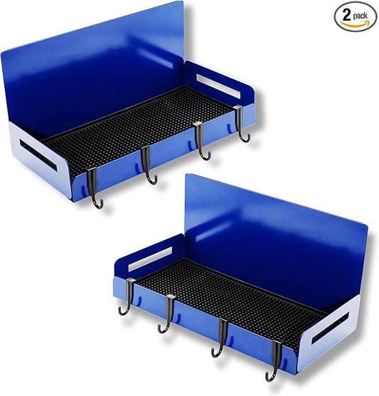 The Lobo 2-Pack Magnetic Spice Rack Refrigerator Shelves ??Heavy-Duty 20-LB Capacity Kitchen Magnet Shelf For Side Of Fridges ??Handy Laundry Washer & Dryer Storage ??Garage Tool Shelf Organizer