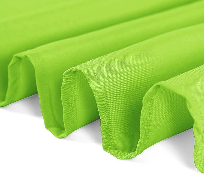 Cupuamon 90 inch Round Tablecloth Washable Polyester Table Cloth Decorative Table Cover for Wedding Party Dining Banquet（90 inch,Apple Green）