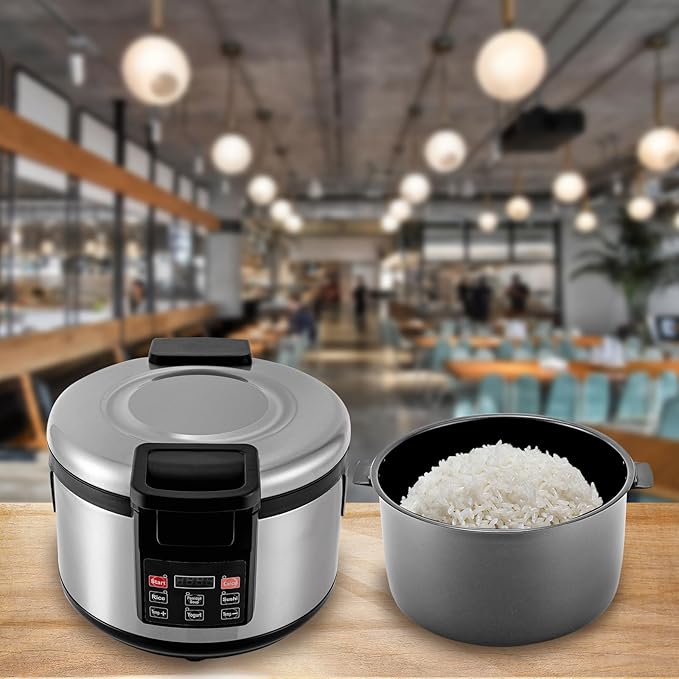 20Qt Commercial Rice Warmer, 110W Big Rice Warmer with Non-stick Inner Pot, 104-176??Adjustable Temperature Portable Rice & Food Warming Bowl for Restaurant, Hotel(NOT Cooker)