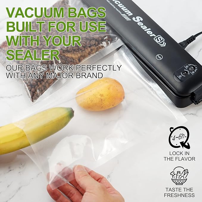 W&Y Vacuum Sealer Rolls 6??x 20?? 3 Rolls BPA-Free Commercial Grade Embossed Bags for Freezer Storage, Sous Vide, and Food Packing