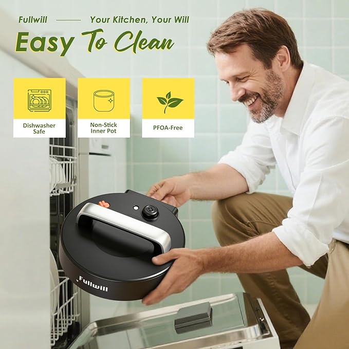 Fullwill 9-in-1 Electric Pressure Cooker(2025 Upgraded), 12 Presets Instant Multi Cooker, Olla de Presion Nonstick Pot 6 Quarts