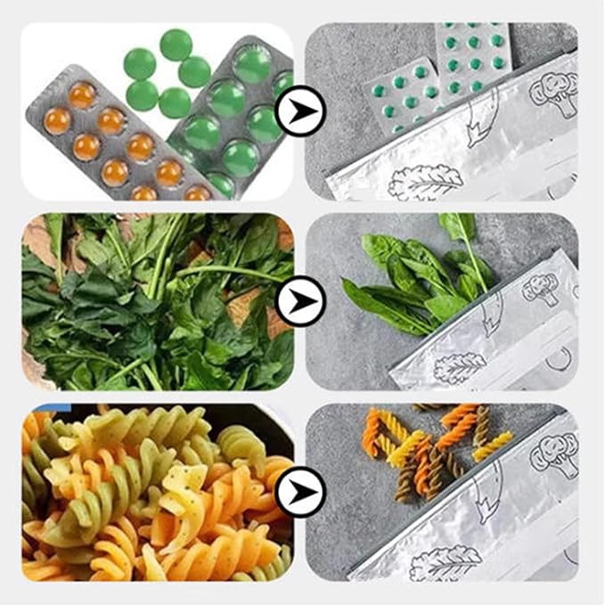 Reusable Aluminum Foil Sealable Storage Bags, 2026 New Resealable Vacuum Zipper Pouches for Food, Stand Up Foil Sealable Bags with Label and Zip Lock for Vegetable Fruit Meat (10Pcs, Small)