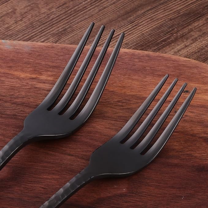 20-Piece Black Flatware Silverware Set, Bisda Stainless Steel Cutlery Sets, Multipurpose Use for Home, Kitchen, Restaurant, Hotel Tableware Utensil Service for 4