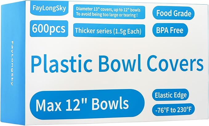 600 Bowl Covers Bread Proofing Large Plastic Wrap for Food Shower Caps for Sourdough Bread Baking Rising Elastic Reusable Banneton covers Outdoor Fresh Keeping Bags BPA Free Food Grade