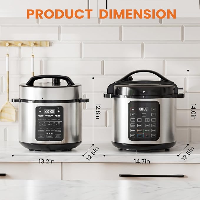 9-in-1 Electric Pressure Cooker ??Multi-Functional Cooker with Slow Cook, Rice Cook, Sauté, Warmer & Sterilizer Functions (Small)