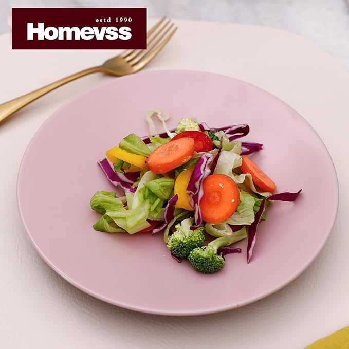 Stoneware Two-Tone Colors Life 18pc Dinner Set竊똎utside Shiny Black + Inside Matte Glaze Rose