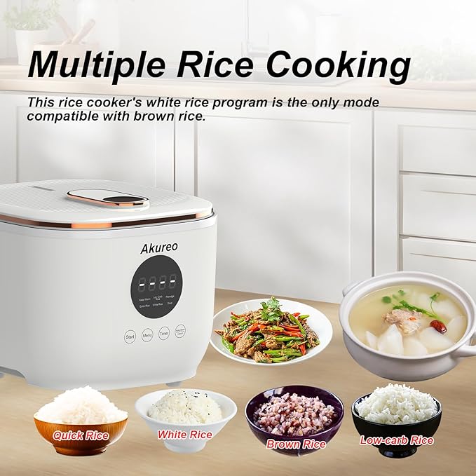 3L Healthy Low Carb Rice Cooker, Low Sugar Digital Steamer,Porridge,Soup,Quick Rice,White Rice,Stainless Steel Filter Basketï¼? Cooking Functions,24H Timer & Auto Keep Warm