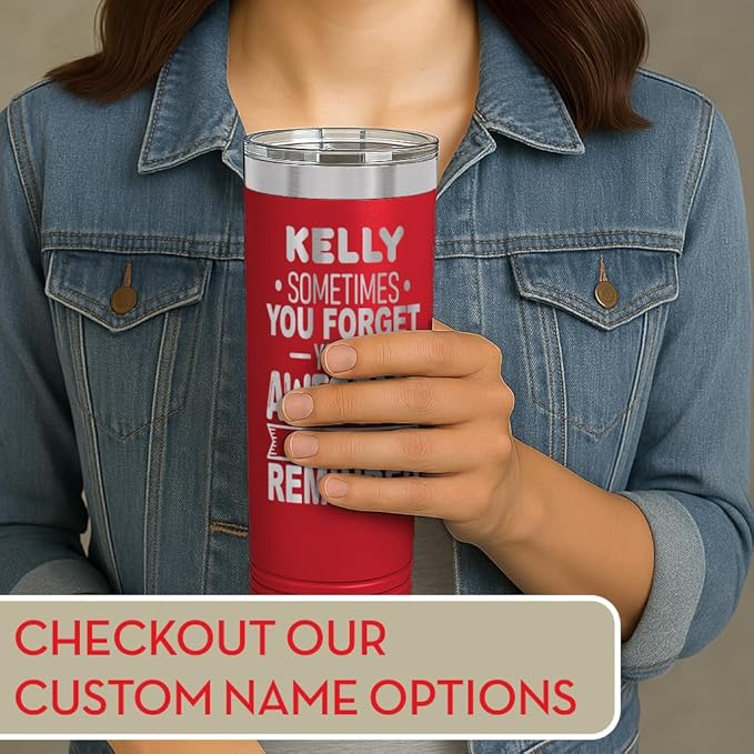 Spotted Dog Company Inspirational Tumbler, Inspirational Gifts for Men Dad Father Wife Sister Women, Birthday For Him Her, You?셱e Awesome Tumbler, Teacher Coworker Gifts 22oz Red