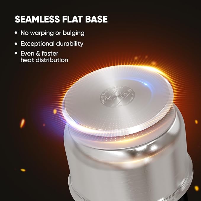 Sunhouse ??1.5 Quart Stainless Steel Sauce Pan with Lid - PFOA-FREE, Stainless Steel Sauce Pan, Induction base, Stay-Cool Handle, Compatible with All Cooktops Gas, Geramic, Electric etc.