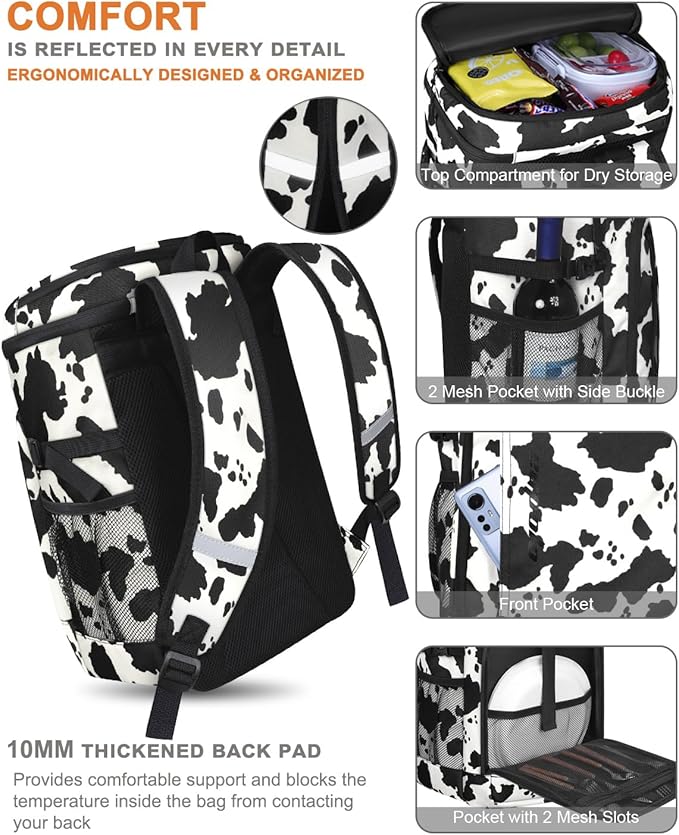 Capolo Cooler Backpack Insulated Waterproof for Women Men,36/45 Cans Lunch Backpack Coolers Leak Proof Soft Cooler Bag Ice Chest for Camping Beach